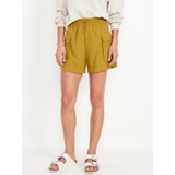 High-Waisted Cargo Utility Shorts -- 5-inch inseam