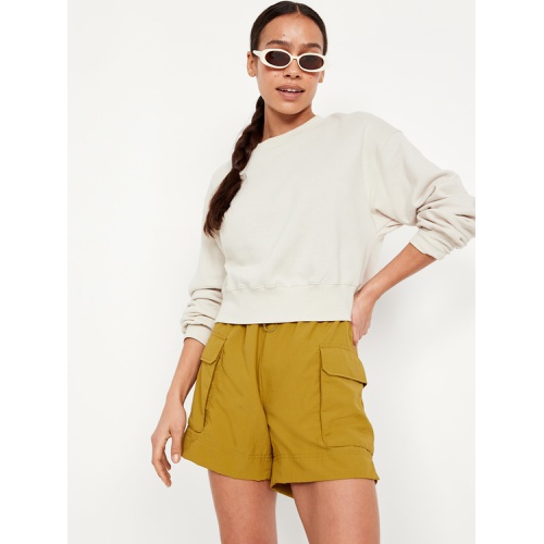 올드네이비 High-Waisted Cargo Utility Shorts -- 5-inch inseam