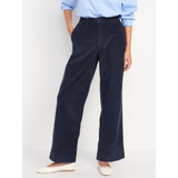 High-Waisted Corduroy Wide-Leg Pants