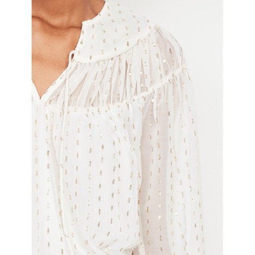 올드네이비 Split-Neck Chiffon Top Hot Deal