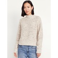 Mock-Neck Crop Sweater