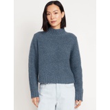 Mock-Neck Crop Sweater