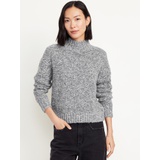 Mock-Neck Crop Sweater