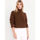 Mock-Neck Crop Sweater