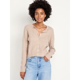 SoSoft Cable Crop Cardigan Sweater