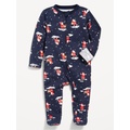 2-Way-Zip Printed Sleep & Play Footed One-Piece for Baby