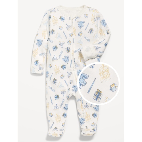 올드네이비 2-Way-Zip Printed Sleep & Play Footed One-Piece for Baby