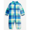 Cozy Printed Sherpa Snap-Button One-Piece for Baby