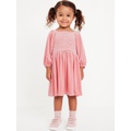 Smocked Velvet Dress for Toddler Girls Hot Deal