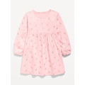 Printed Jersey-Knit Long-Sleeve Dress for Toddler Girls Hot Deal