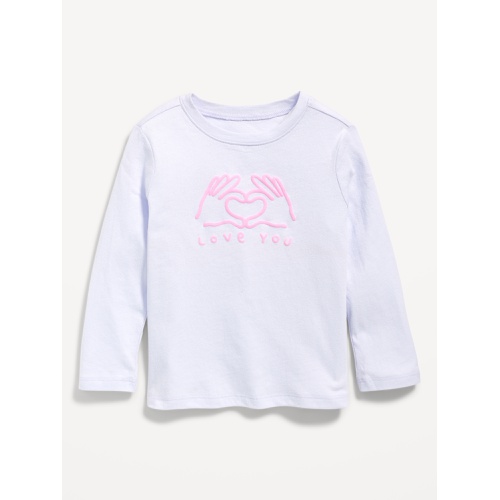 올드네이비 Long-Sleeve Graphic T-Shirt for Toddler Girls Hot Deal