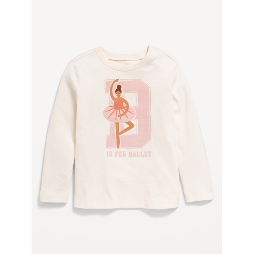 올드네이비 Long-Sleeve Graphic T-Shirt for Toddler Girls Hot Deal