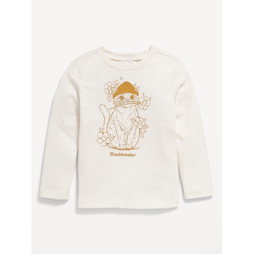 올드네이비 Long-Sleeve Graphic T-Shirt for Toddler Girls Hot Deal