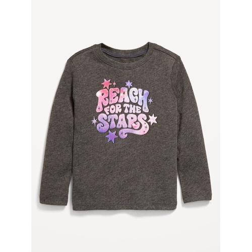 올드네이비 Long-Sleeve Graphic T-Shirt for Toddler Girls Hot Deal