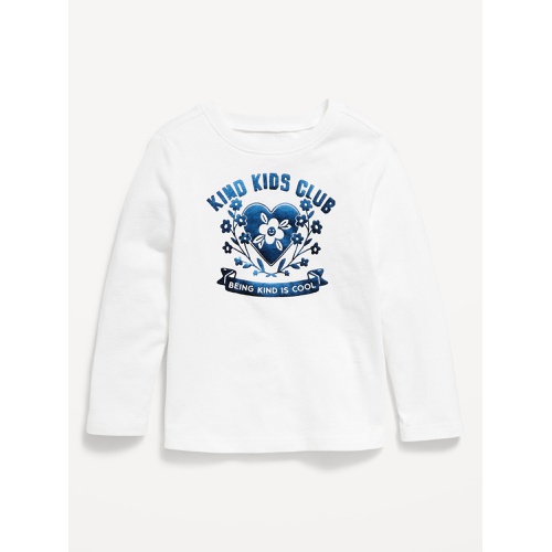 올드네이비 Long-Sleeve Graphic T-Shirt for Toddler Girls Hot Deal