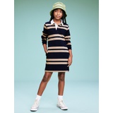 94 Long-Sleeve Rugby Polo Dress for Girls