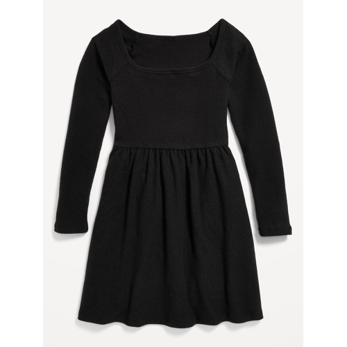 올드네이비 Long-Sleeve Plush Ribbed Fit and Flare Dress for Girls