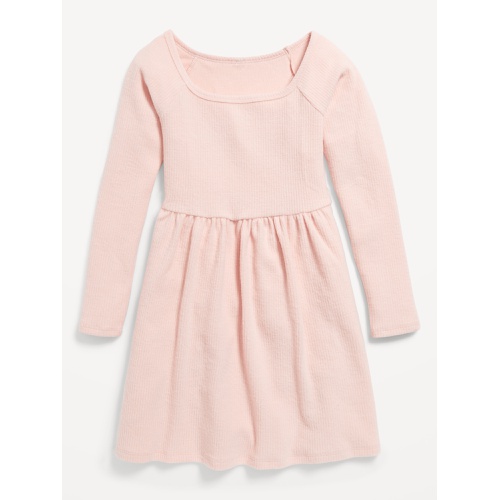 올드네이비 Long-Sleeve Plush Ribbed Fit and Flare Dress for Girls