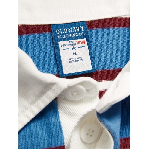 올드네이비 94 Long-Sleeve Rugby Stripe Polo Shirt for Girls