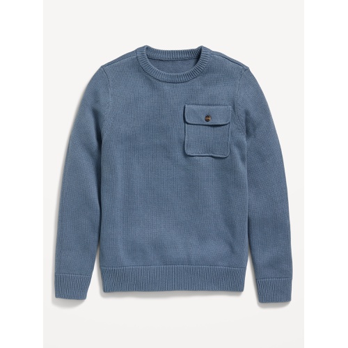 올드네이비 Crew-Neck Utility Pocket Sweater for Boys