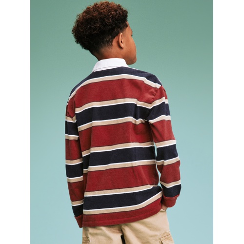 올드네이비 94 Long-Sleeve Rugby Stripe Polo Shirt for Boys