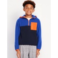 Hooded Quarter-Zip Microfleece Jacket for Boys