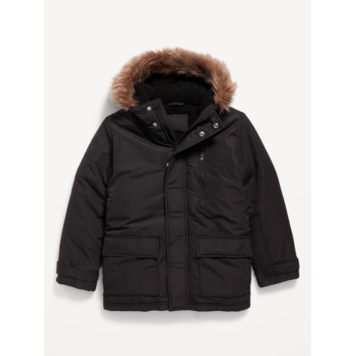 올드네이비 Water-Resistant Sherpa-Lined Hooded Parka Coat for Boys