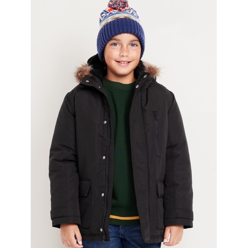 올드네이비 Water-Resistant Sherpa-Lined Hooded Parka Coat for Boys