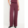 High-Waisted Satin Super Wide-Leg Pants