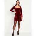 Fit & Flare Velvet Mini Dress