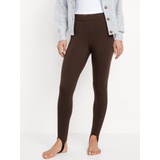 High-Waisted Fleece-Lined Stirrup Leggings