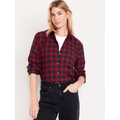 Flannel Boyfriend Button-Down Shirt