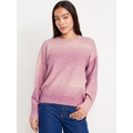 Cozy Crew-Neck Ombre Sweater