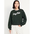 SoComfy Crop Graphic Sweatshirt