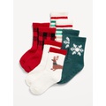 Unisex Cozy Holiday Socks 4-Pack for Toddler Hot Deal