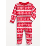 2-Way-Zip Printed Sleep & Play Footed One-Piece for Baby