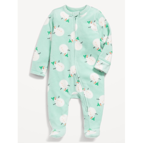 올드네이비 2-Way-Zip Sleep & Play Microfleece Footed One-Piece for Baby