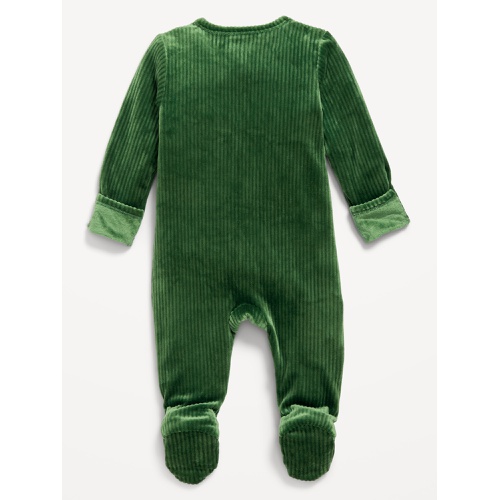 올드네이비 Velour 2-Way-Zip Sleep & Play Footed One-Piece for Baby