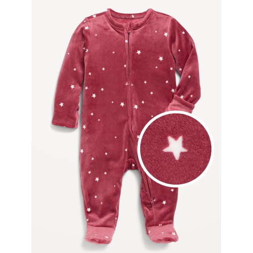 올드네이비 Velvet 2-Way-Zip Sleep & Play Footed One-Piece for Baby