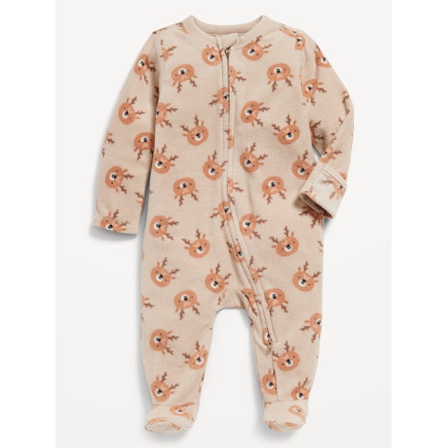 올드네이비 2-Way-Zip Sleep & Play Microfleece Footed One-Piece for Baby