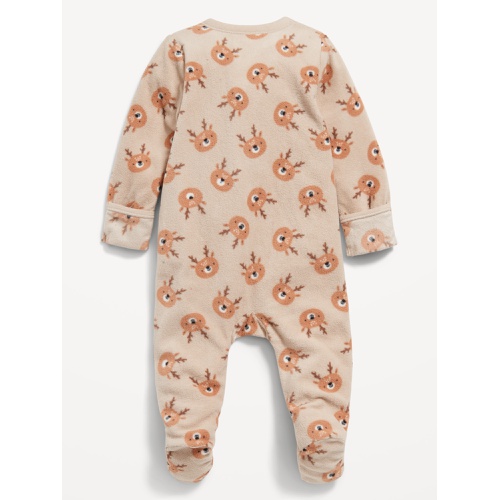 올드네이비 2-Way-Zip Sleep & Play Microfleece Footed One-Piece for Baby