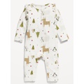 Printed Henley Ruffle-Trim Jumpsuit for Baby Hot Deal