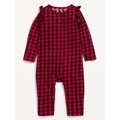 Printed Henley Ruffle-Trim Jumpsuit for Baby