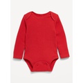 Unisex Long-Sleeve Ribbed Bodysuit for Baby