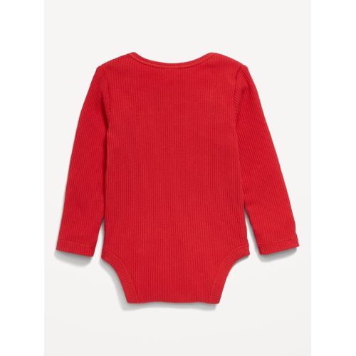 올드네이비 Unisex Long-Sleeve Ribbed Bodysuit for Baby