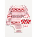 Unisex Long-Sleeve Printed Bodysuit for Baby