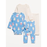 Bodysuit and Leggings 4-Pack for Baby