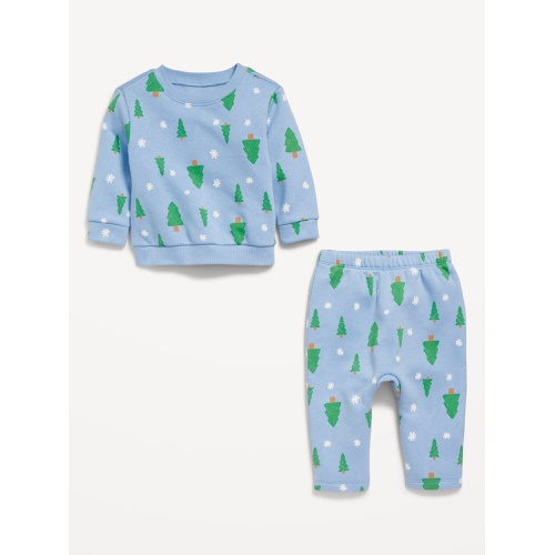 올드네이비 Printed Crew-Neck Sweatshirt and Sweatpants Set for Baby Hot Deal