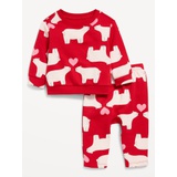 Printed Crew-Neck Sweatshirt and Sweatpants Set for Baby Hot Deal