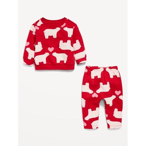 올드네이비 Printed Crew-Neck Sweatshirt and Sweatpants Set for Baby Hot Deal